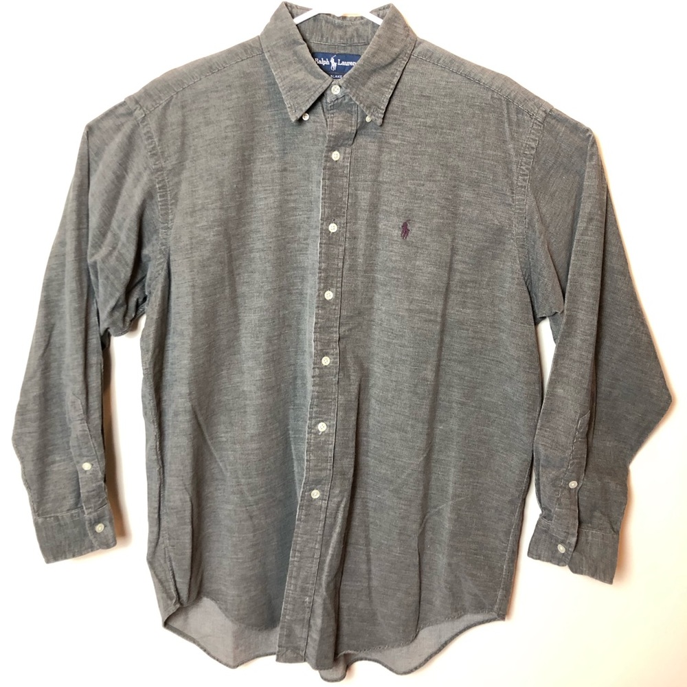 Ralph Lauren Blake Fit Gray Casual Button Up